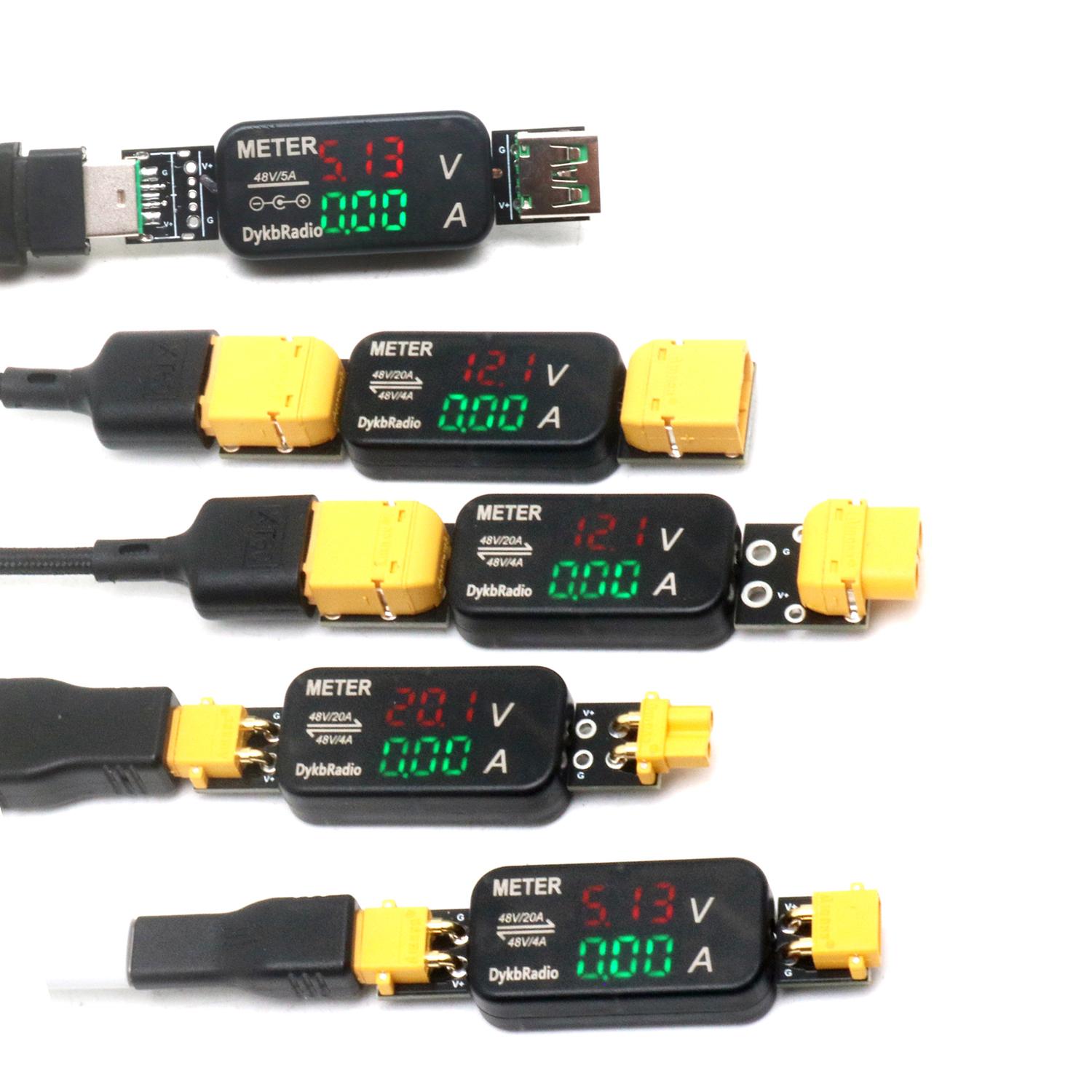 Drone Battery Voltage Checker - USB XT30 XT60 DC 20A Spanningsstroommeter
