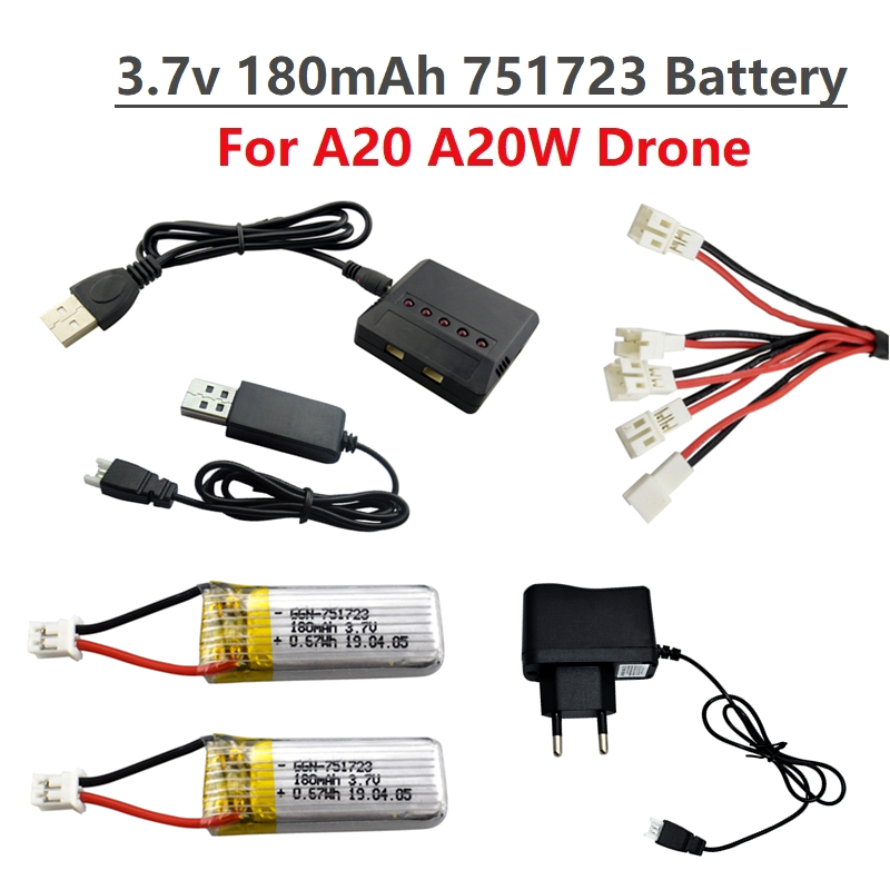 Drone Battery Li-Ion - Originele 3.7V 180mAh Lipo Batterij En