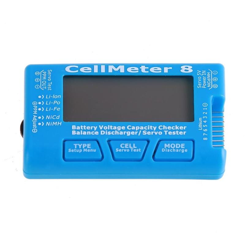 Drone Battery Voltage Checker - Cellmeter 8 digitale batterijchecker 2S-8S Lipo-tester