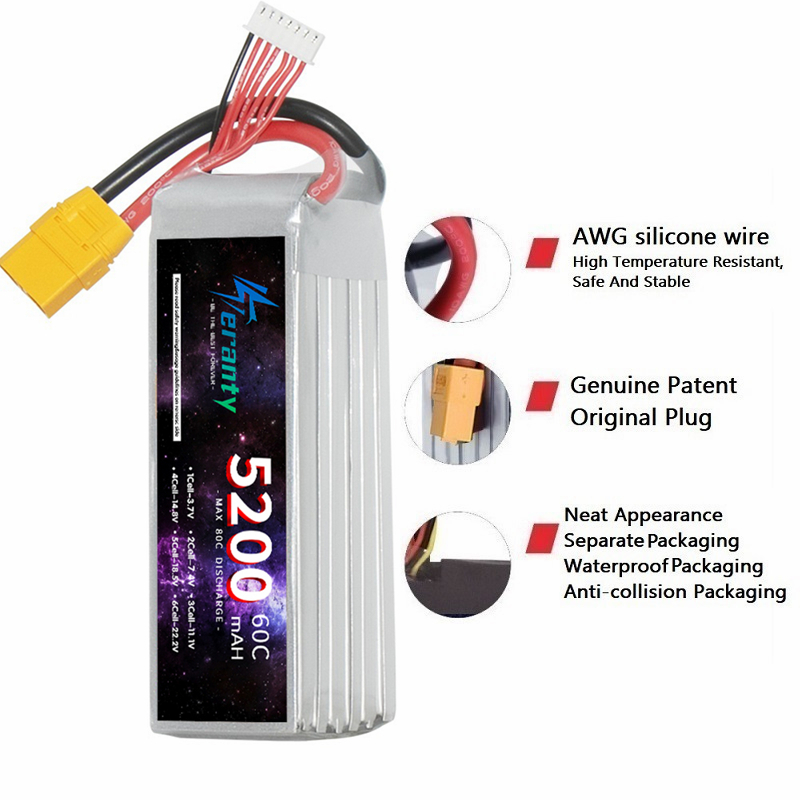 6S 5200Mah Lipo Batterij 22.2V - Drone Battery 6S recensie en prijs