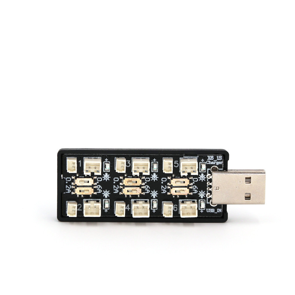 6CH USB 1S LiPo/LiHv 3.7 V/4.2 - Drone Battery Balance Charger recensie en prijs