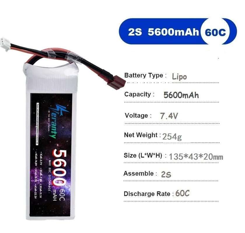 TERANTY 5600MAH 60C 2S 3S 4S 6 - Drone Battery 6S recensie en prijs