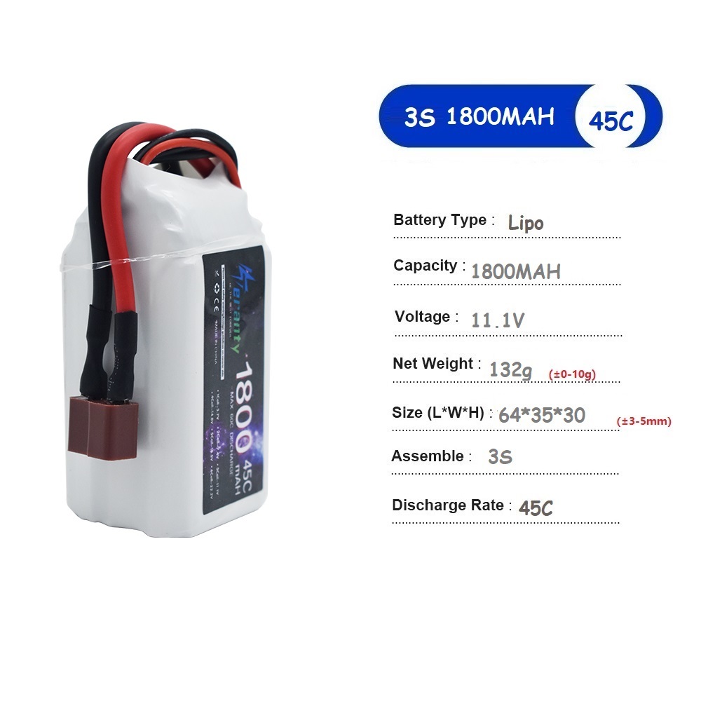 11.1V LiPo Batterij 3S 1500mAh - Drone Battery Li-Ion recensie en prijs